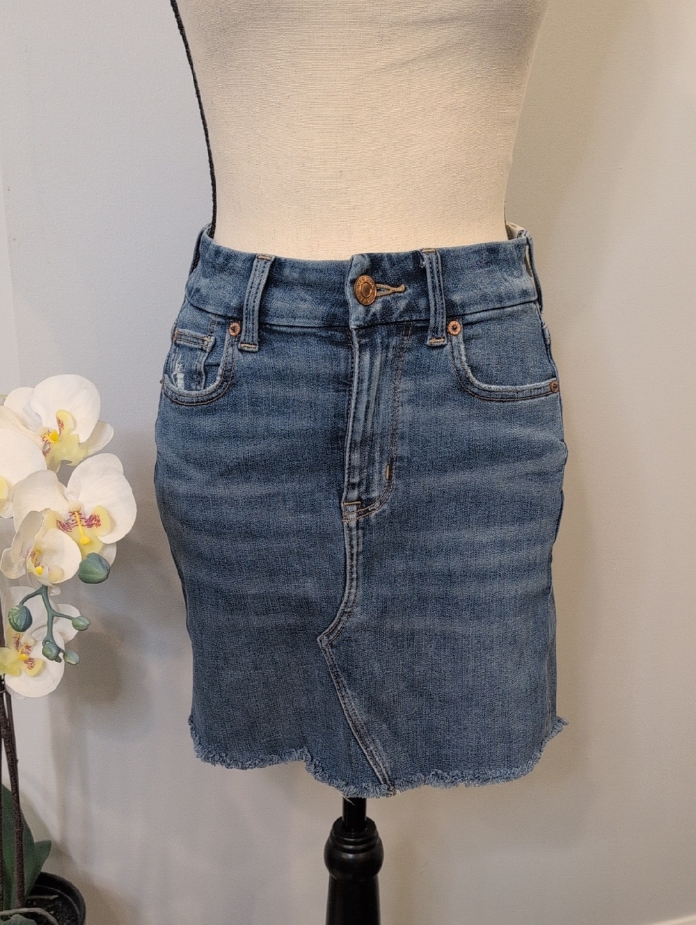 American Eagle Outfitters Blue Denim Mini Skirt